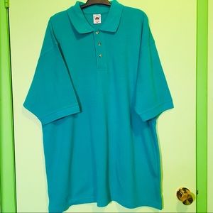 TCD Men’s 2XL Polo Shirt Blue Green